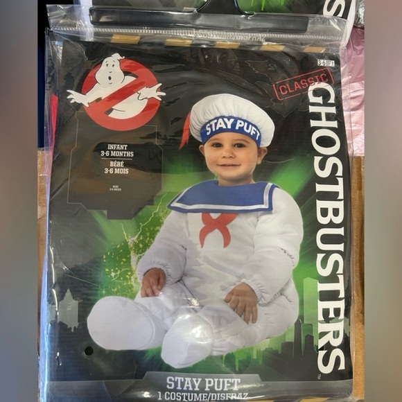 Infant Ghostbusters Stay Puft Marshmallow Man Classic Costume 3-6months NEW - Picture 5 of 6